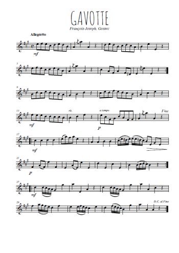 Gavotte de François-Joseph Gossec